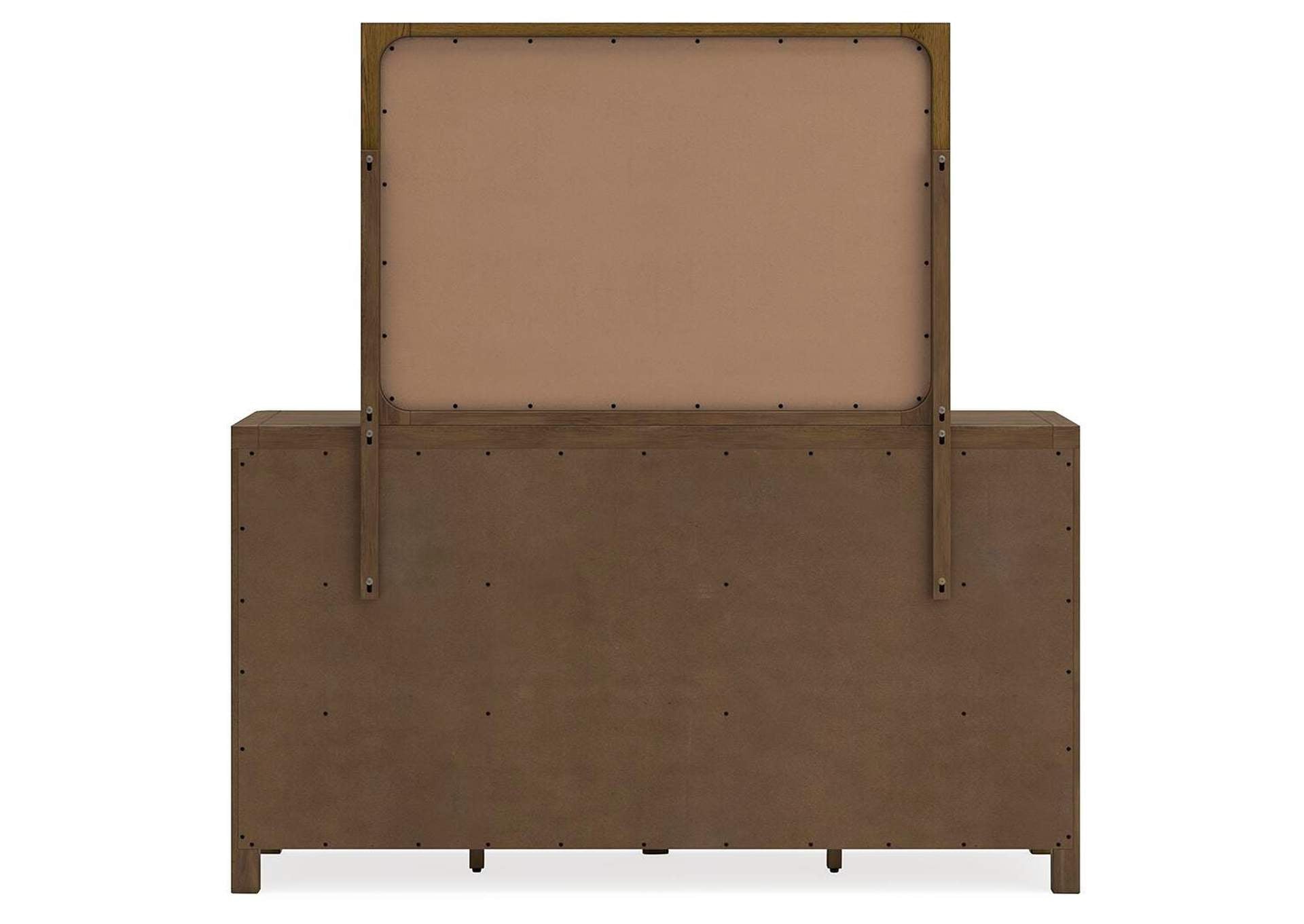 Cabalynn Queen Panel Bed with Storage with Mirrored Dresser, Chest and 2 Nightstands