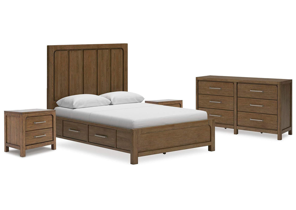 Cabalynn Queen Panel Storage Bed with Dresser and 2 Nightstands