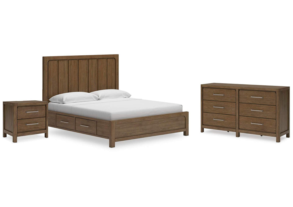 Cabalynn King Panel Bed with Dresser and Nightstand