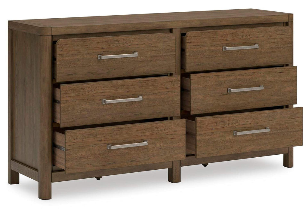 Cabalynn California King Panel Bed with Dresser angled view