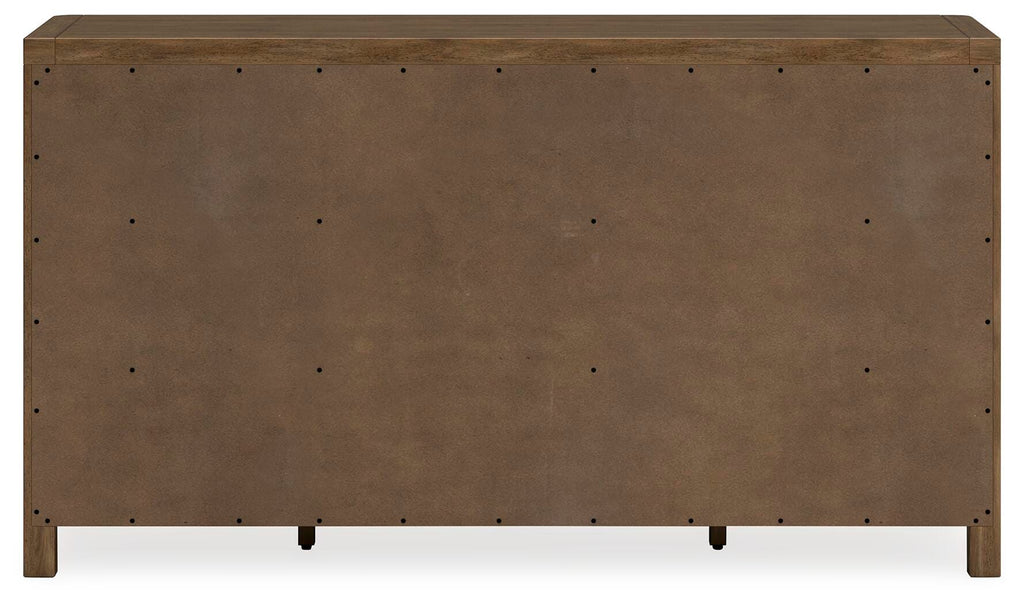 Cabalynn Dresser in Light Brown, back view
