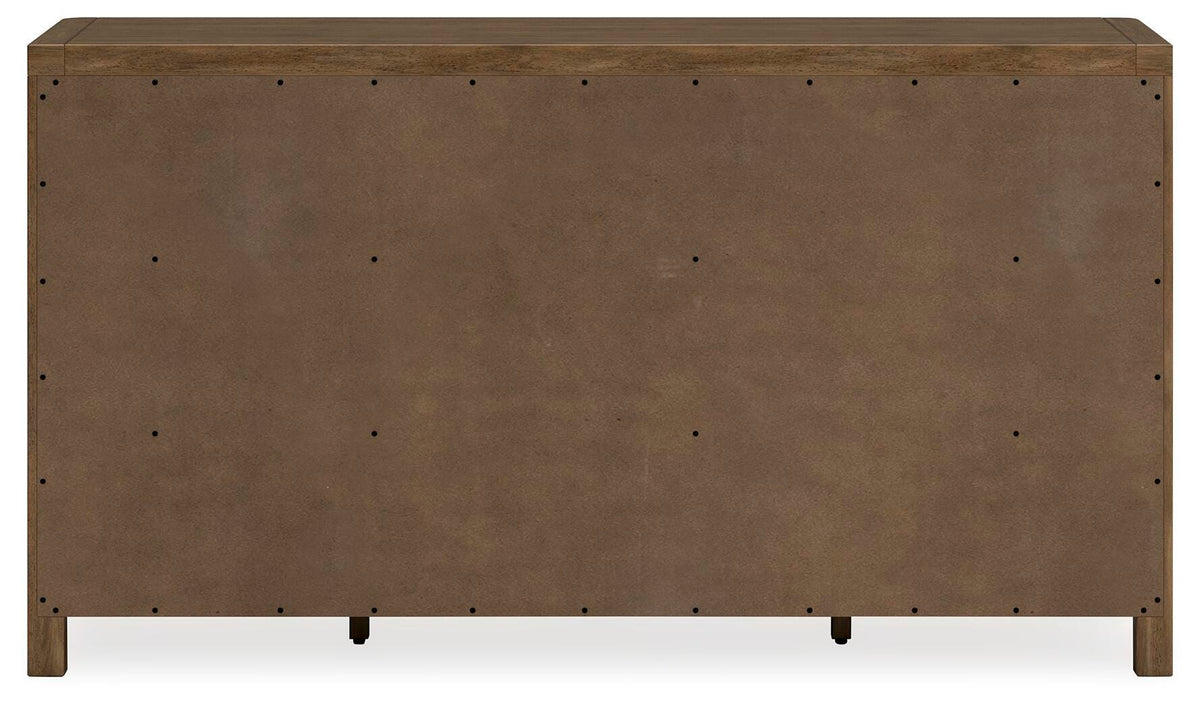 Cabalynn Dresser in Light Brown, back view