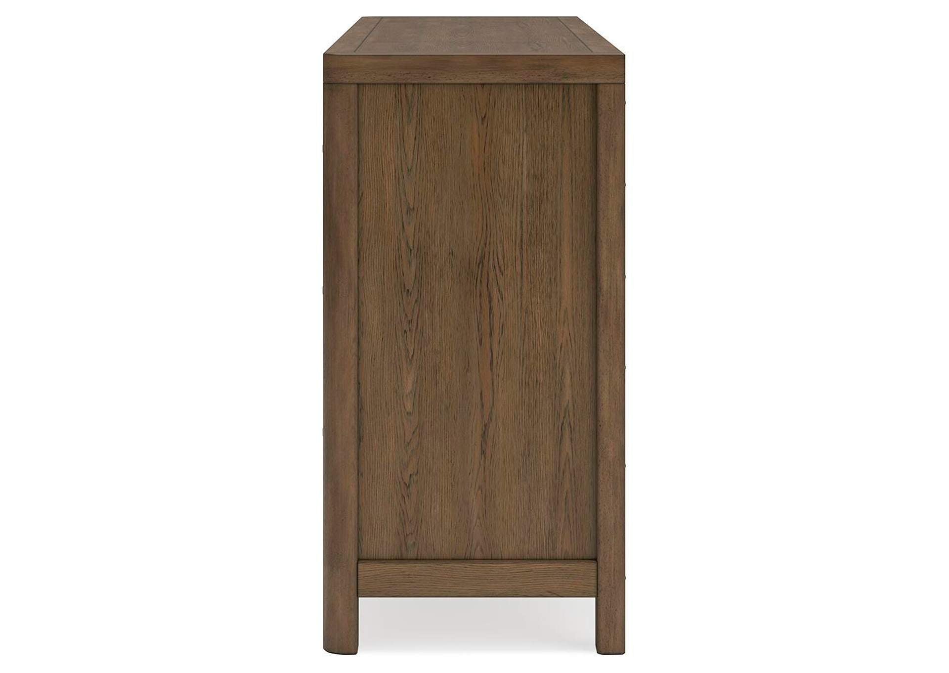 Cabalynn California King Panel Bed with Dresser side view