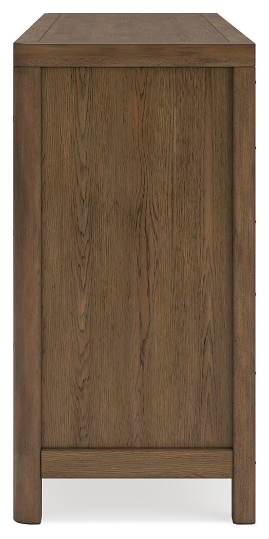 Cabalynn Dresser in Light Brown, side view