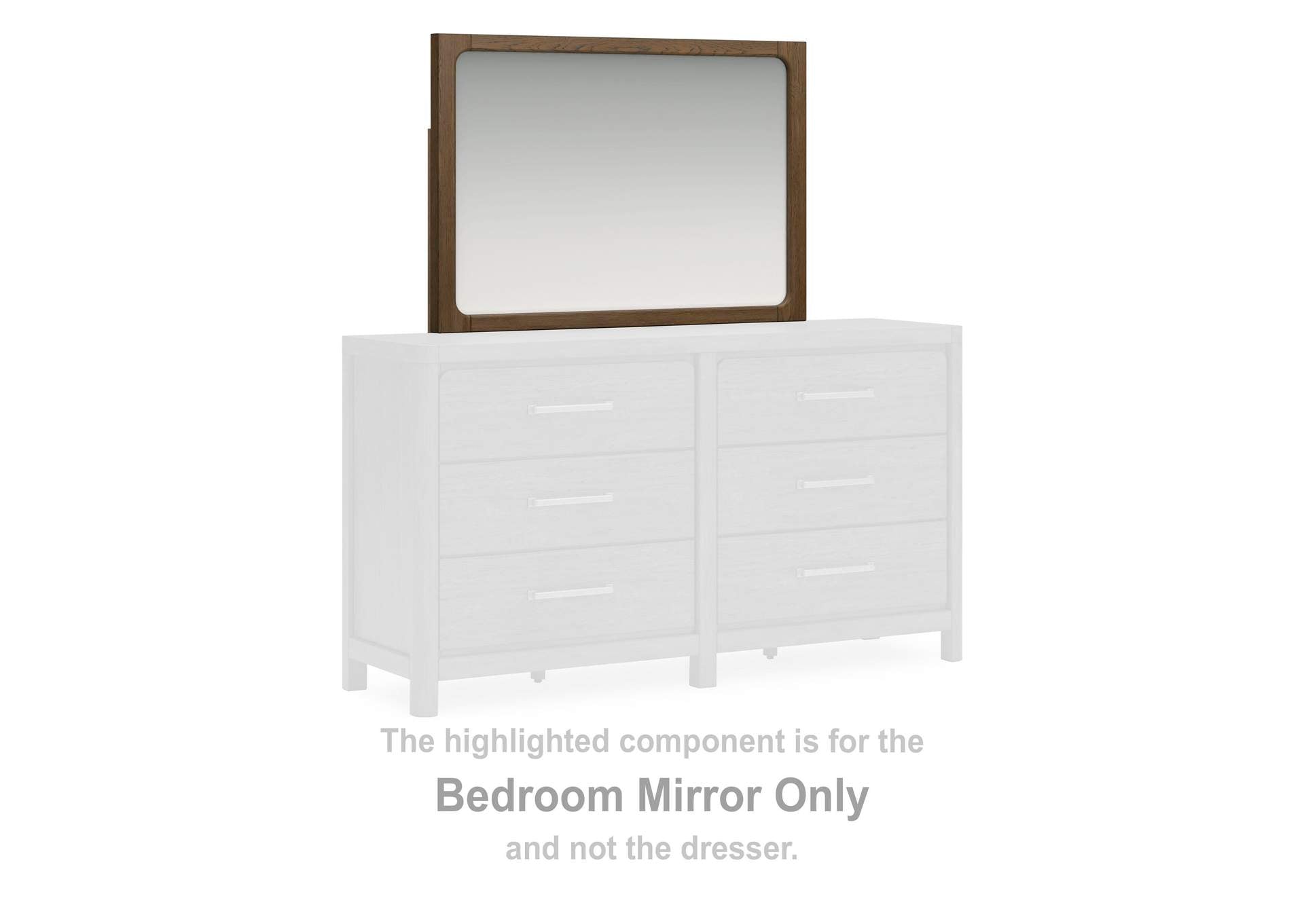 Cabalynn California King Panel Bed with Storage with Mirrored Dresser