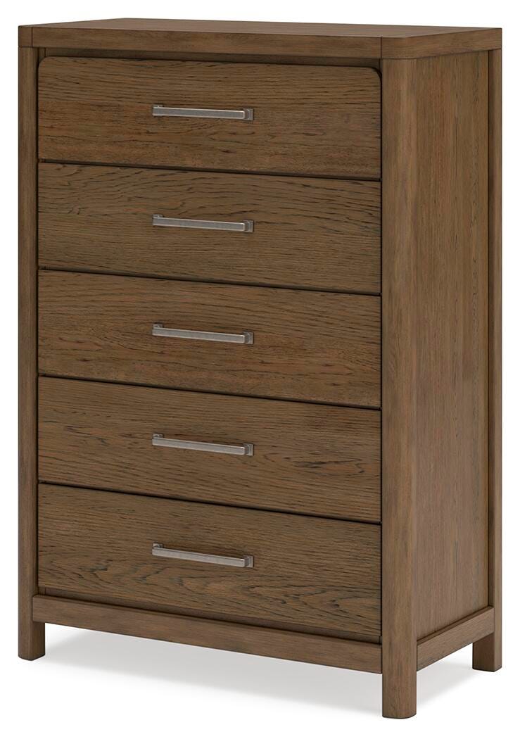 Cabalynn Chest of Drawers in Light Brown, angle view