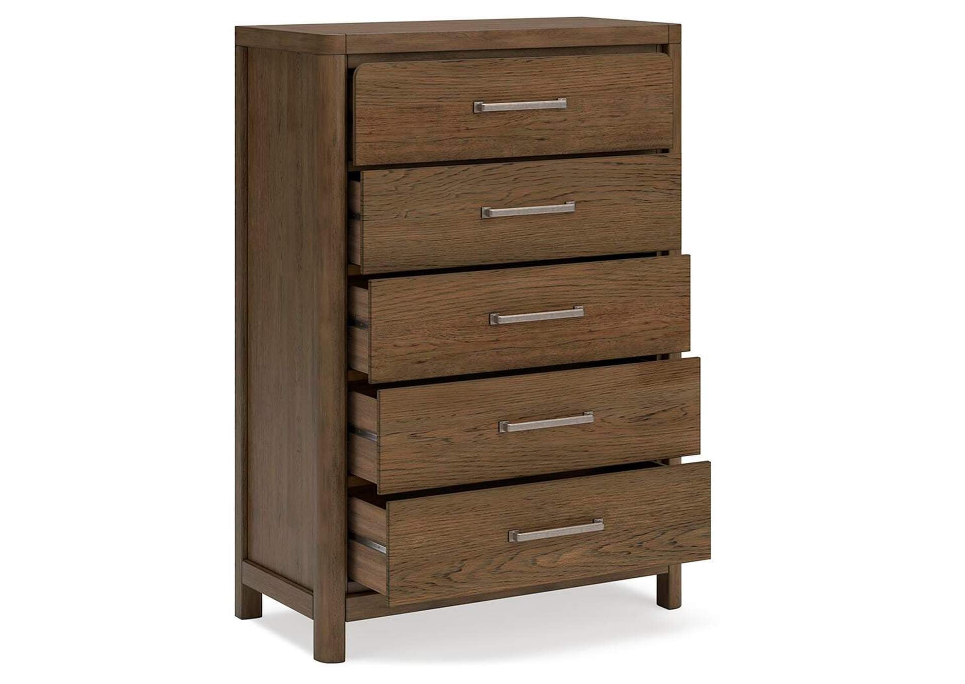 Cabalynn Queen Upholstered Bed with Mirrored Dresser, Chest and 2 Nightstands angled view