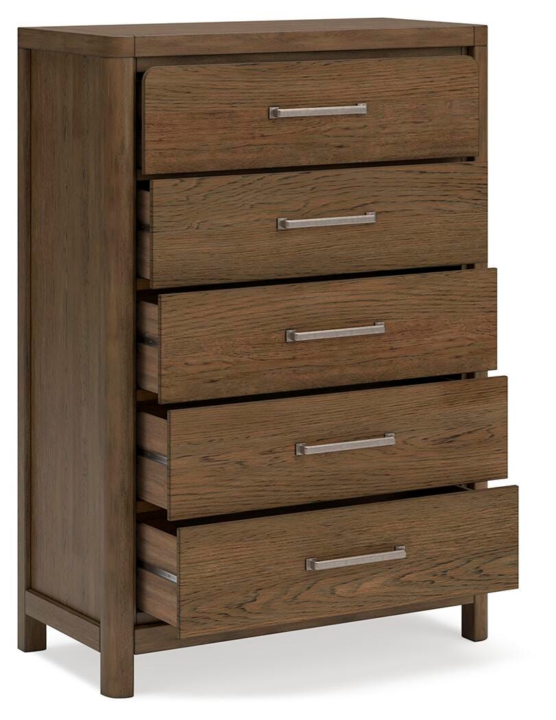 Cabalynn Chest of Drawers in Light Brown, open view