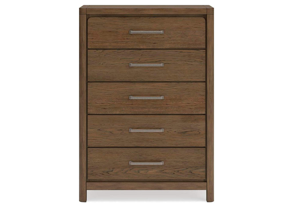 Cabalynn California King Upholstered Bed with Dresser, Chest and 2 Nightstands front view