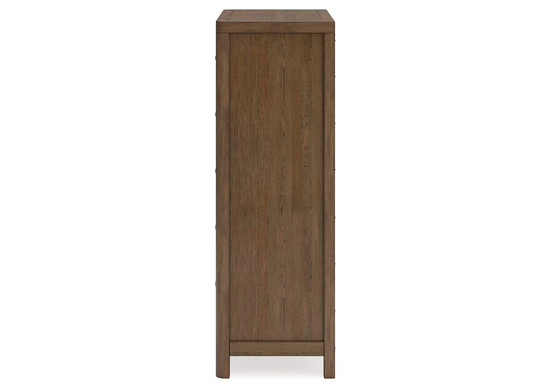 Cabalynn King Upholstered Bed with Mirrored Dresser and Chest side view
