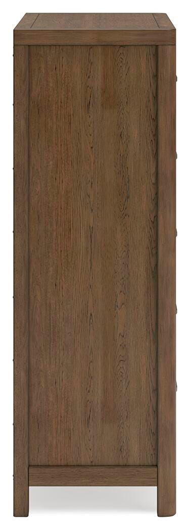 Cabalynn Chest of Drawers in Light Brown, side view