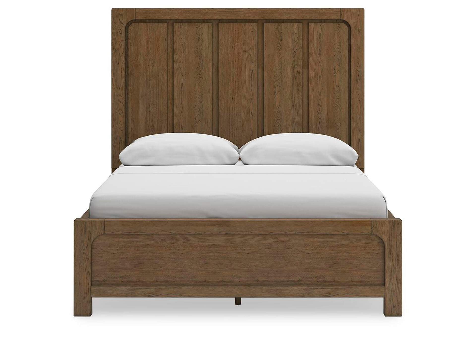 Cabalynn Queen Panel Bed with Storage with Mirrored Dresser, Chest and Nightstand front view