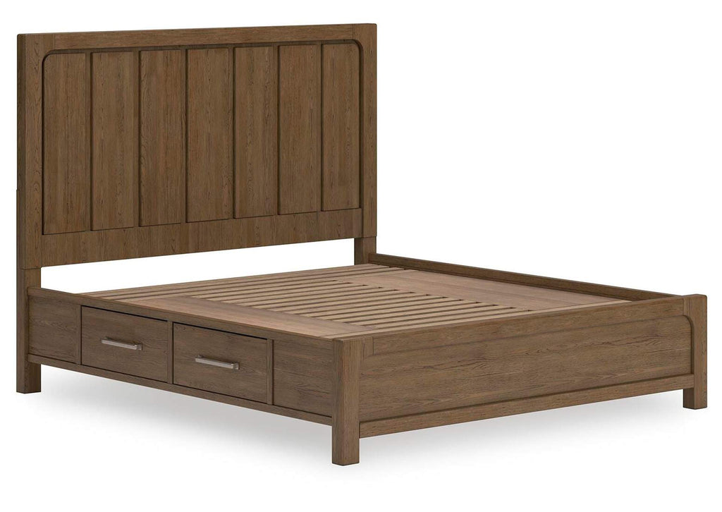 Cabalynn California King Panel Bed with Dresser and Nightstand angled view
