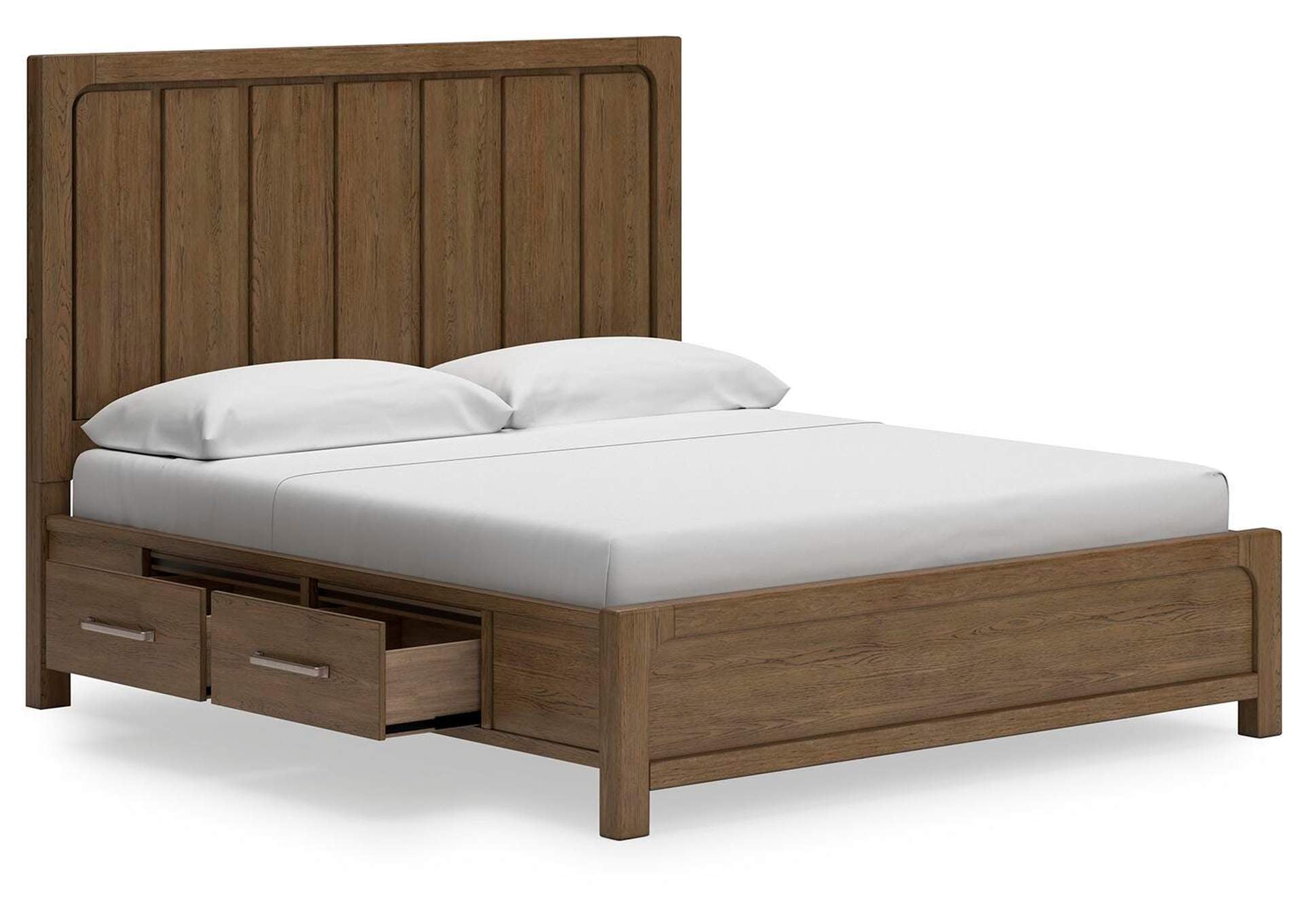 Cabalynn California King Panel Bed with Dresser, Chest and Nightstand angled view