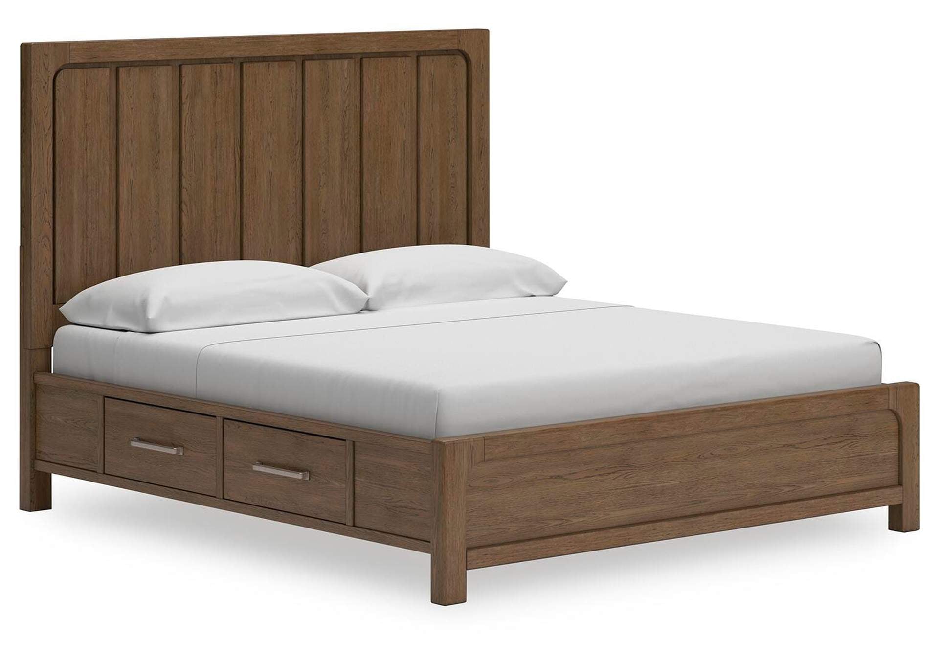 Cabalynn California King Panel Bed with Dresser, Chest and Nightstand angled view