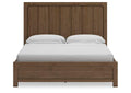Cabalynn California King Panel Bed with Storage with Mirrored Dresser and Chest