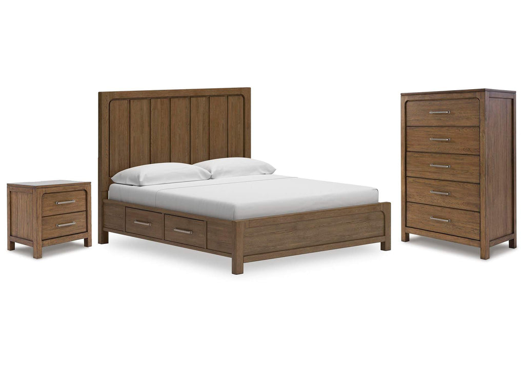Cabalynn King Panel Bed with Chest and Nightstand