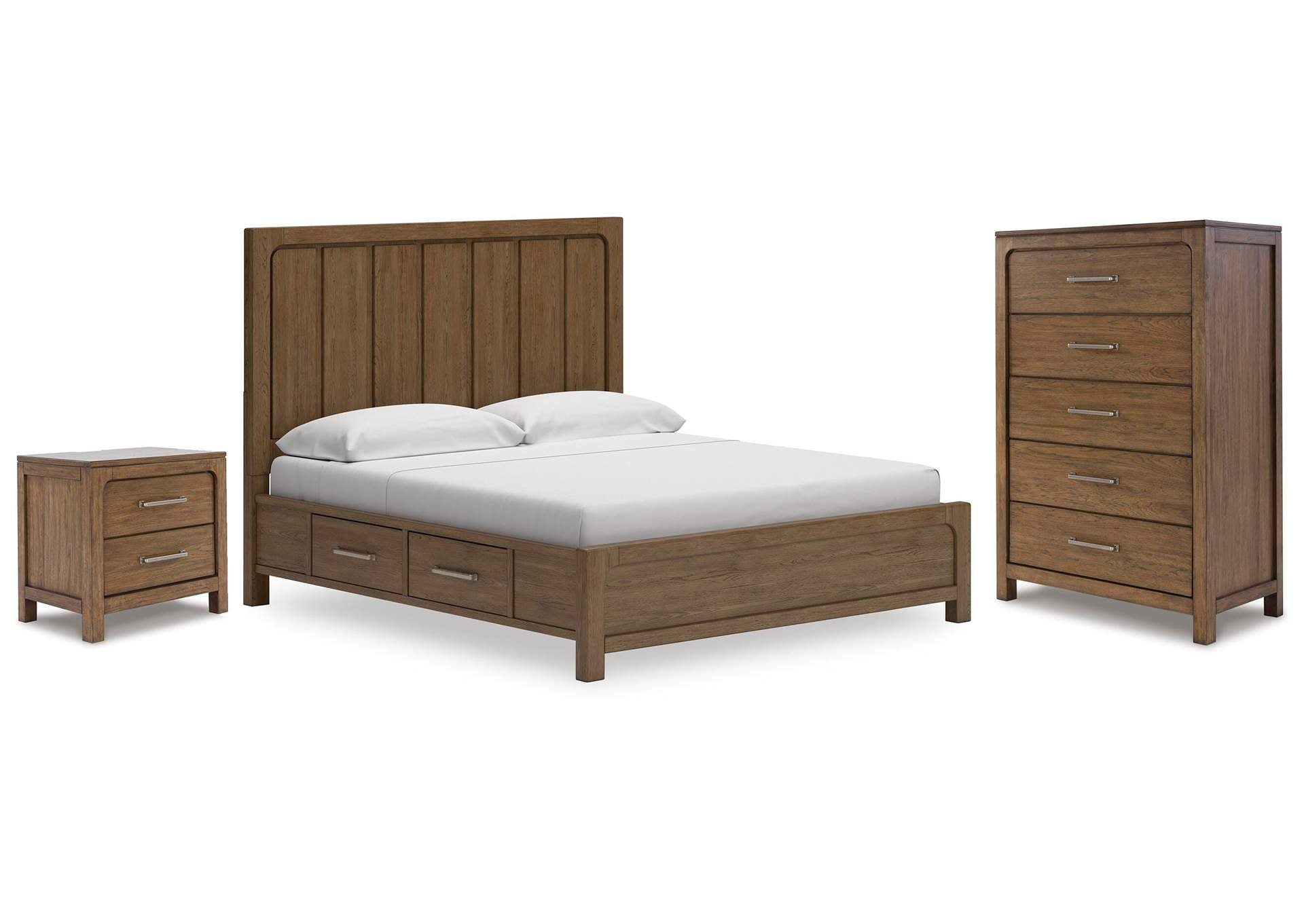 Cabalynn King Panel Bed with Chest and Nightstand
