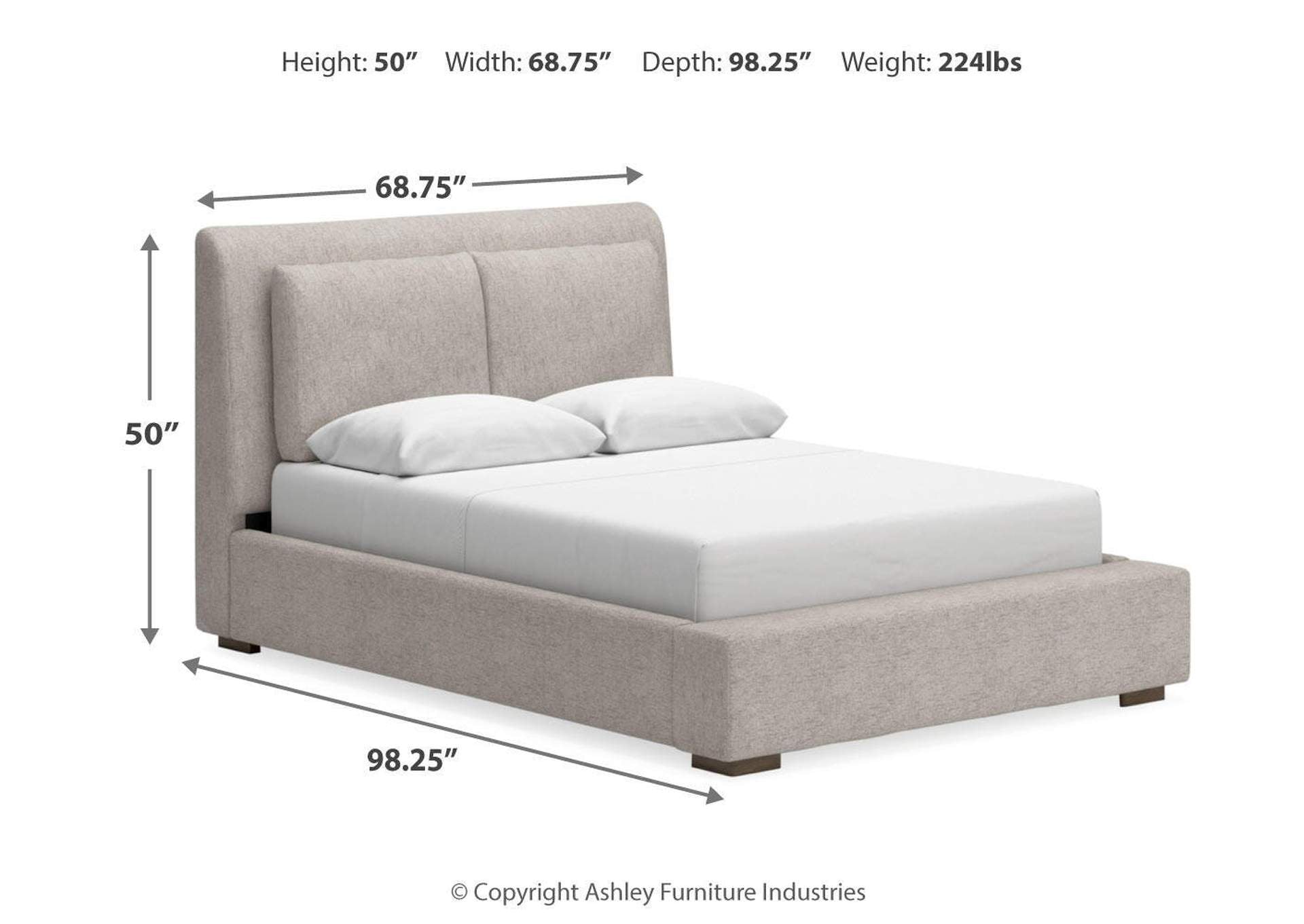 Cabalynn Queen Upholstered Bed dimensions