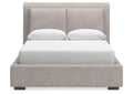 Cabalynn Queen Upholstered Bed with Mirrored Dresser and Chest