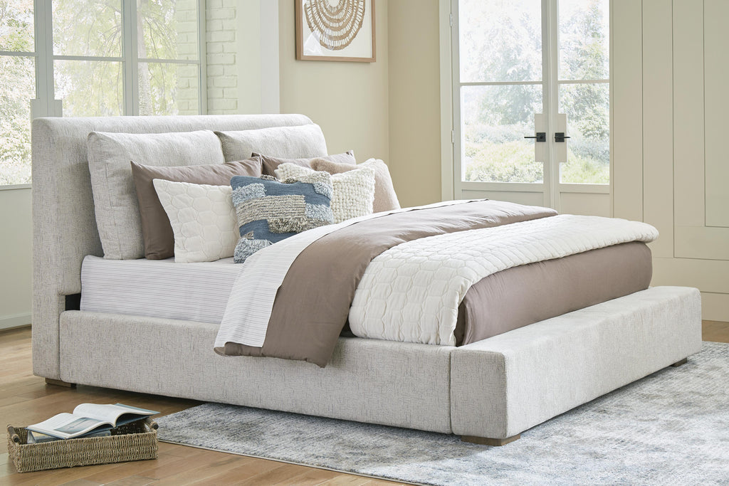 Cabalynn California King Upholstered Bed in Light Brown, alternate view 2