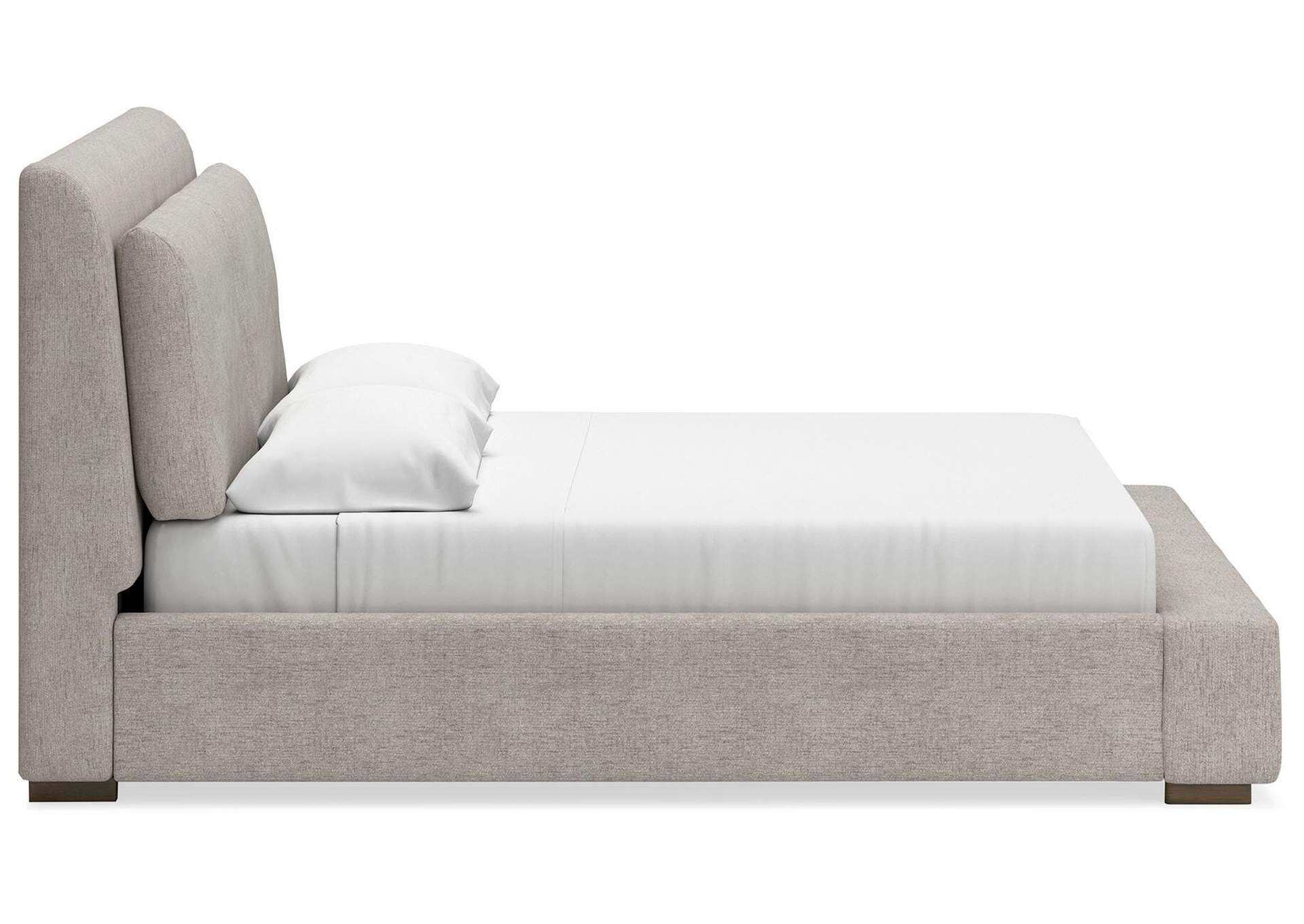 Cabalynn California King Upholstered Bed with Dresser, Chest and 2 Nightstands side view