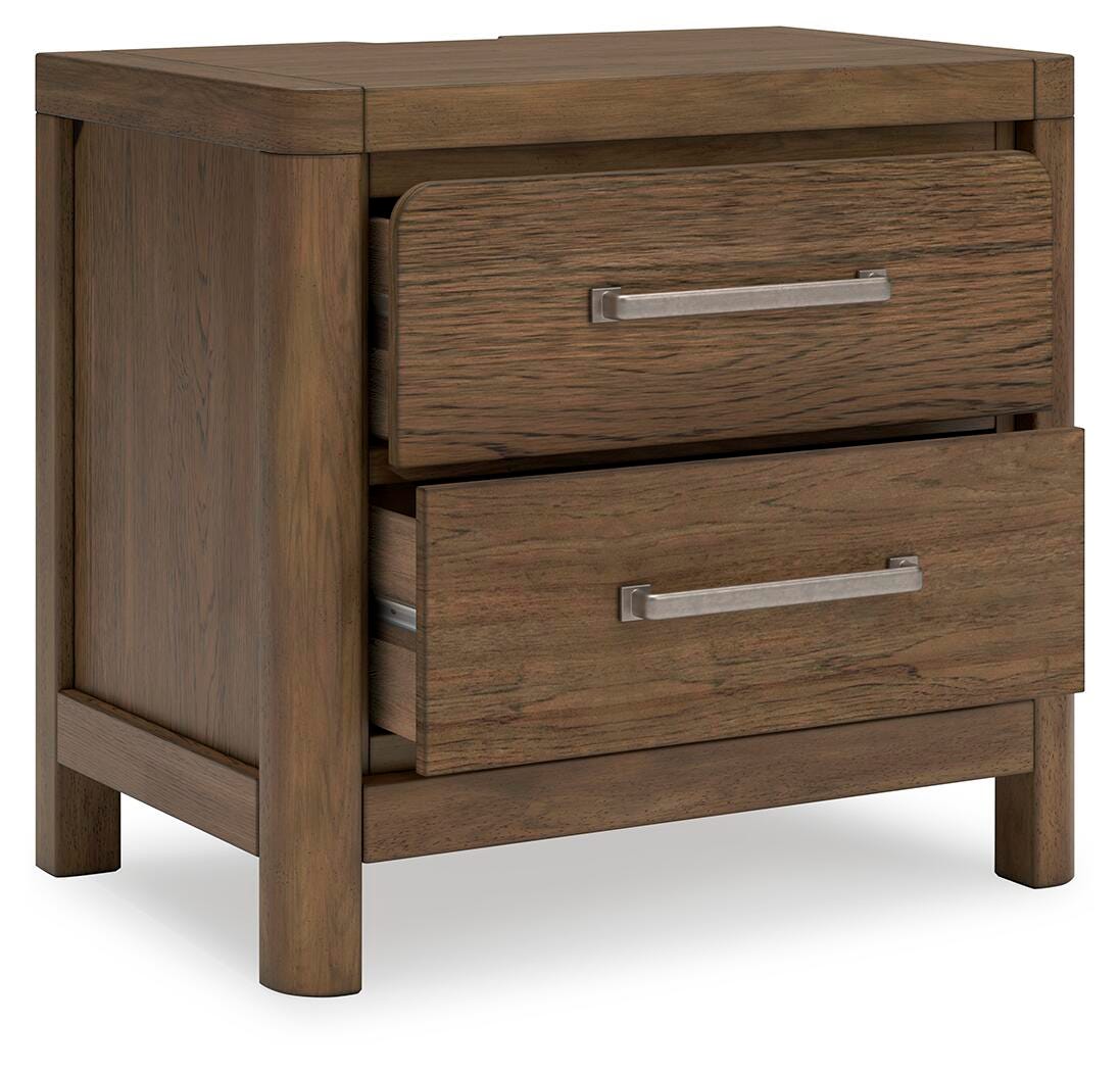 Cabalynn Nightstand in Light Brown, open view