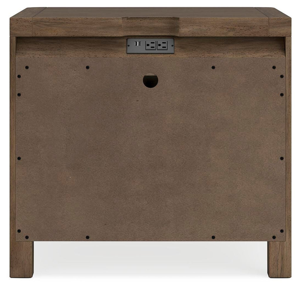 Cabalynn Nightstand in Light Brown, back view
