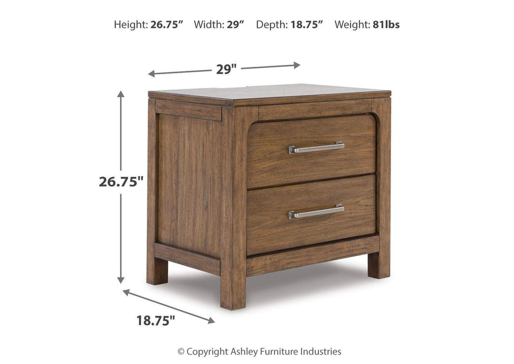 Cabalynn King Panel Bed with Dresser and Nightstand dimensions