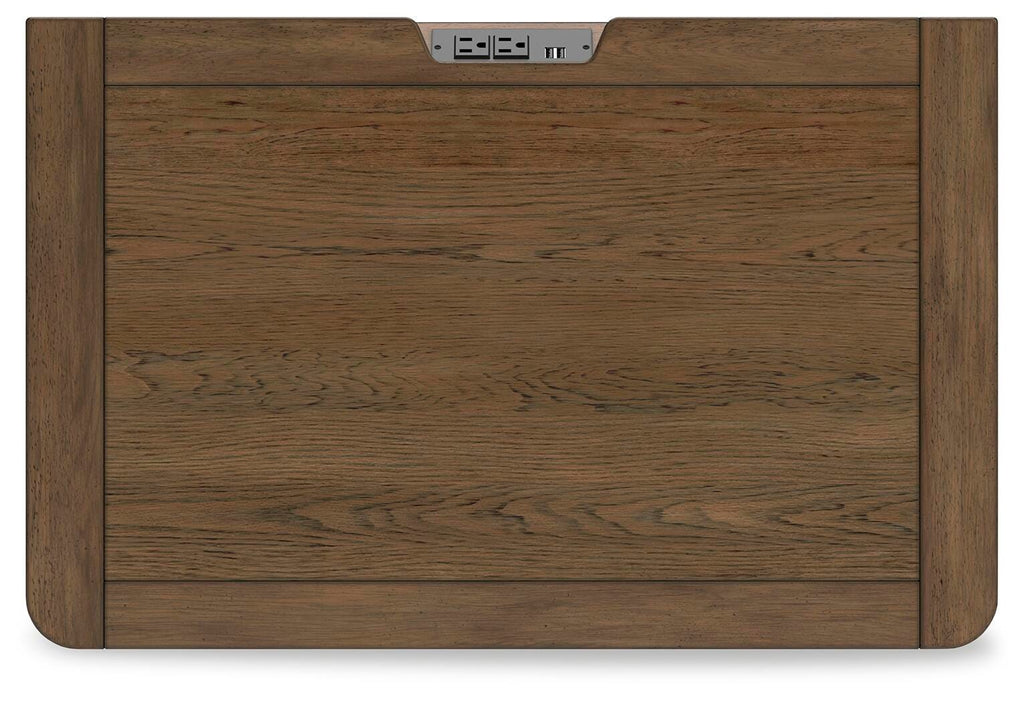 Cabalynn Nightstand in Light Brown, top view
