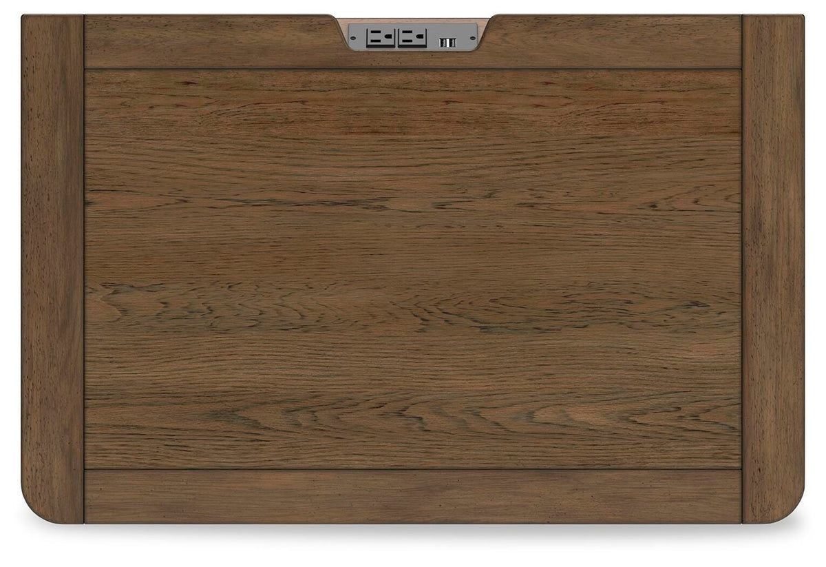 Cabalynn Nightstand in Light Brown, top view