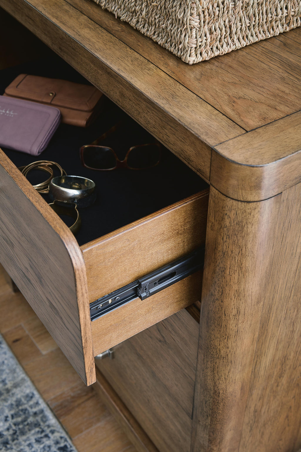 Cabalynn Nightstand in Light Brown, detail view