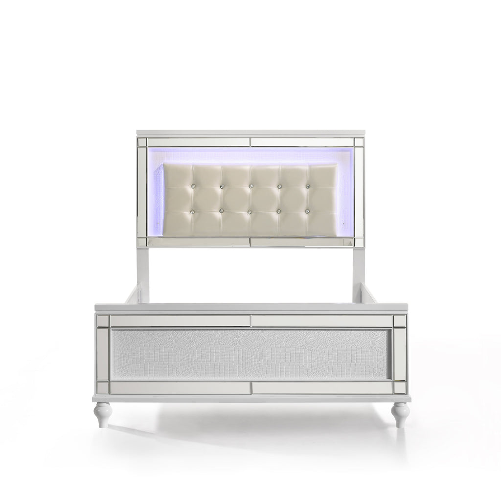 Valentino Full Bed - White