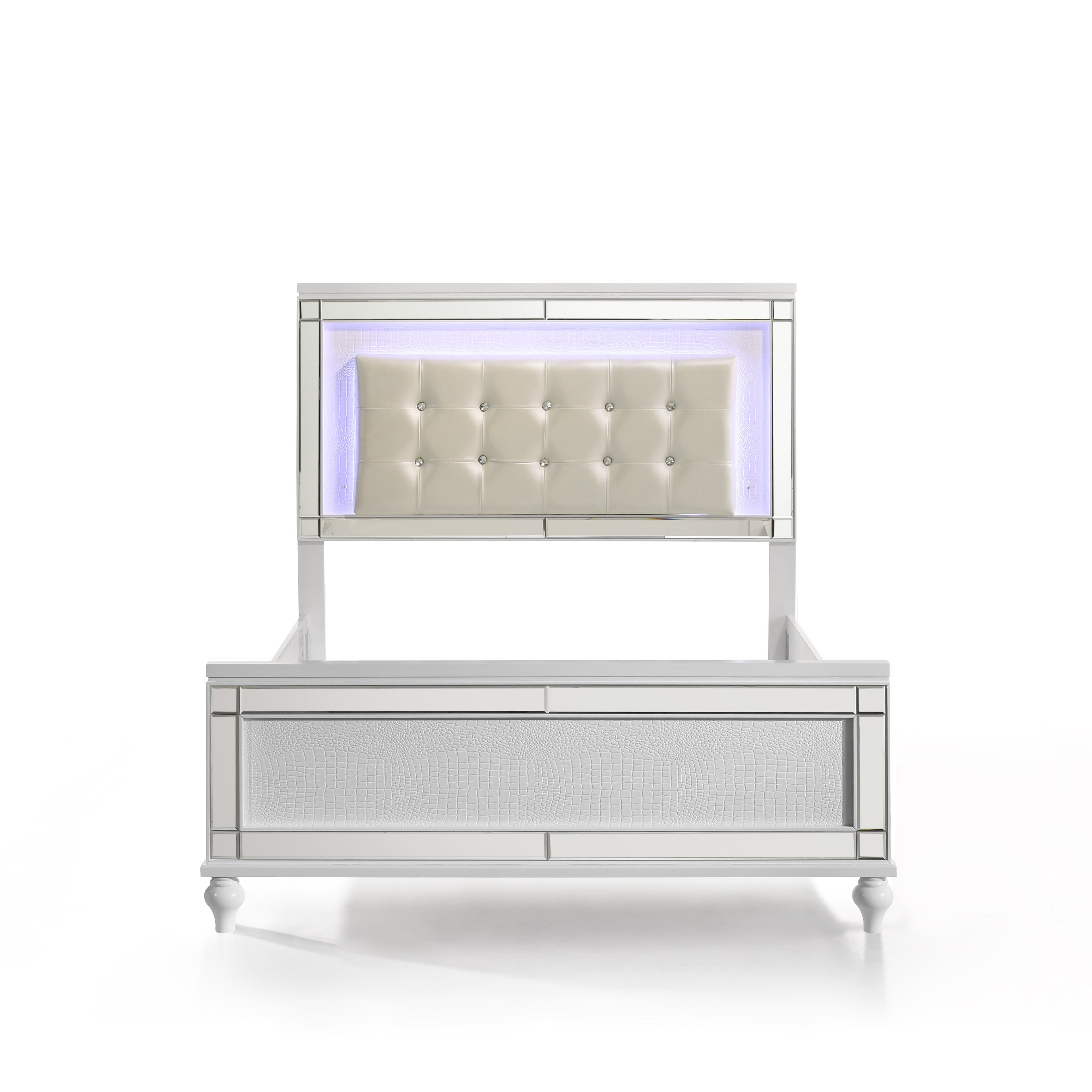 Valentino Full Bed - White
