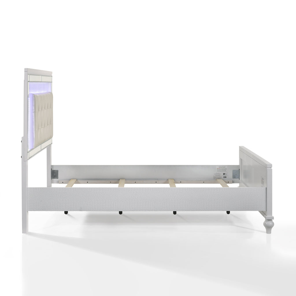 Valentino Full Bed - White