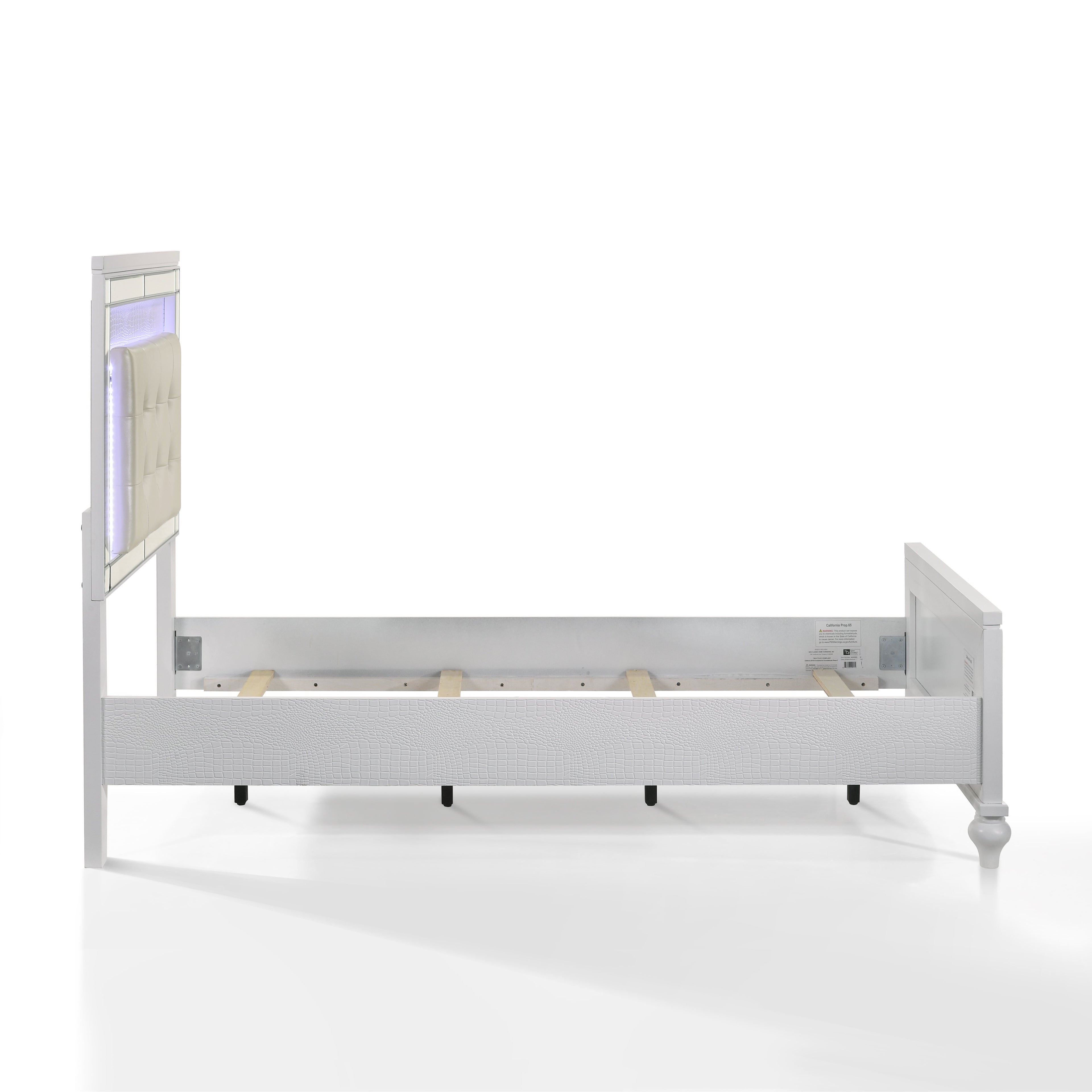Valentino Twin Bed - White