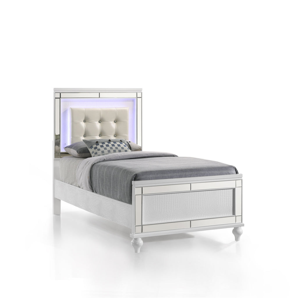 Valentino Full Bed - White