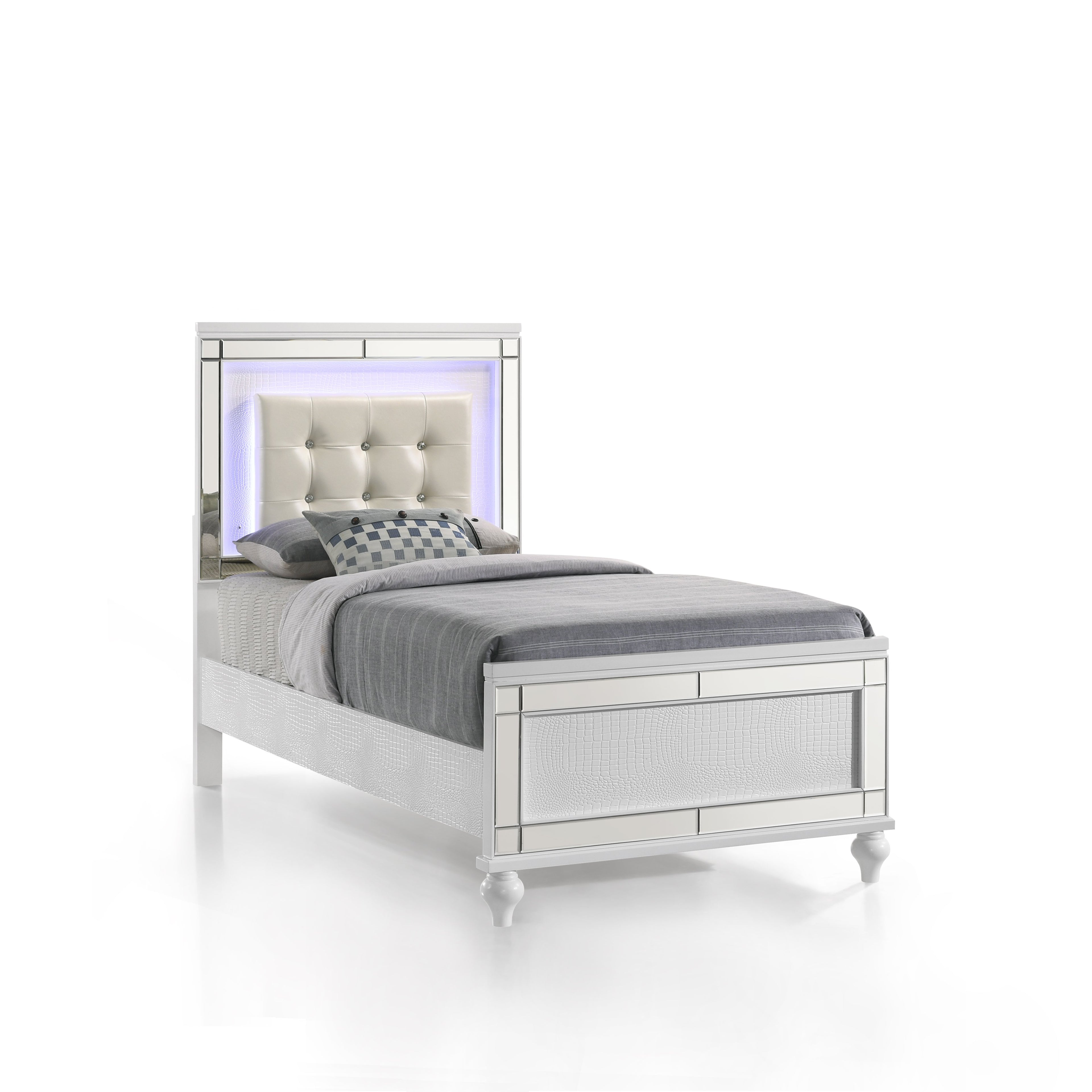 Valentino Full Bed - White
