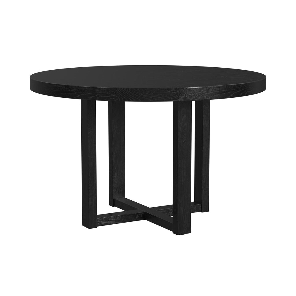 Bahama Breeze 47.5" Round Dining Table In Black