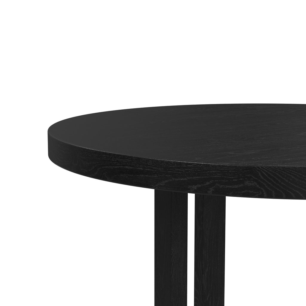 Bahama Breeze 47.5" Round Dining Table In Black