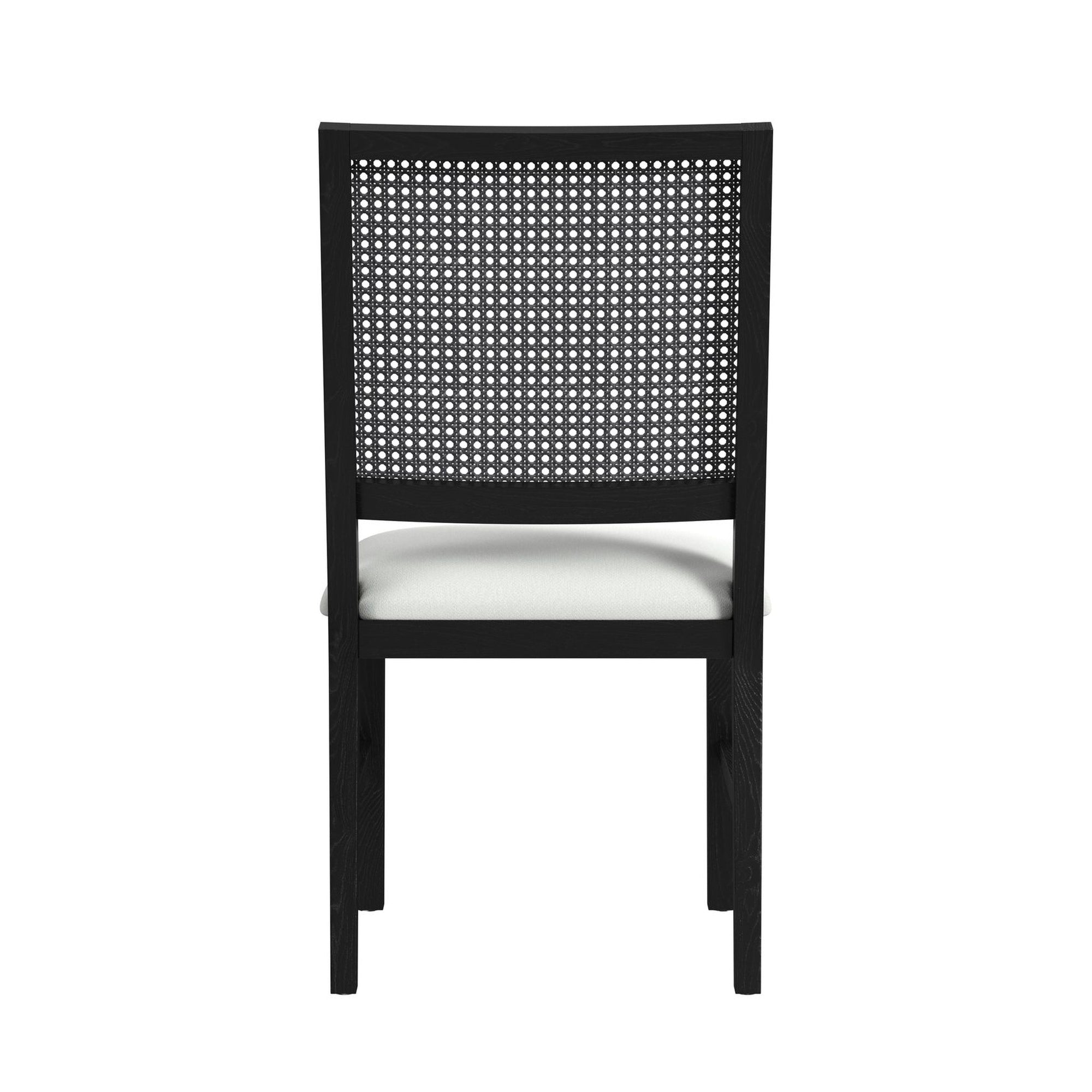 Bahama Breeze Dining Chair With White Fabric In Black (2 Per Carton)