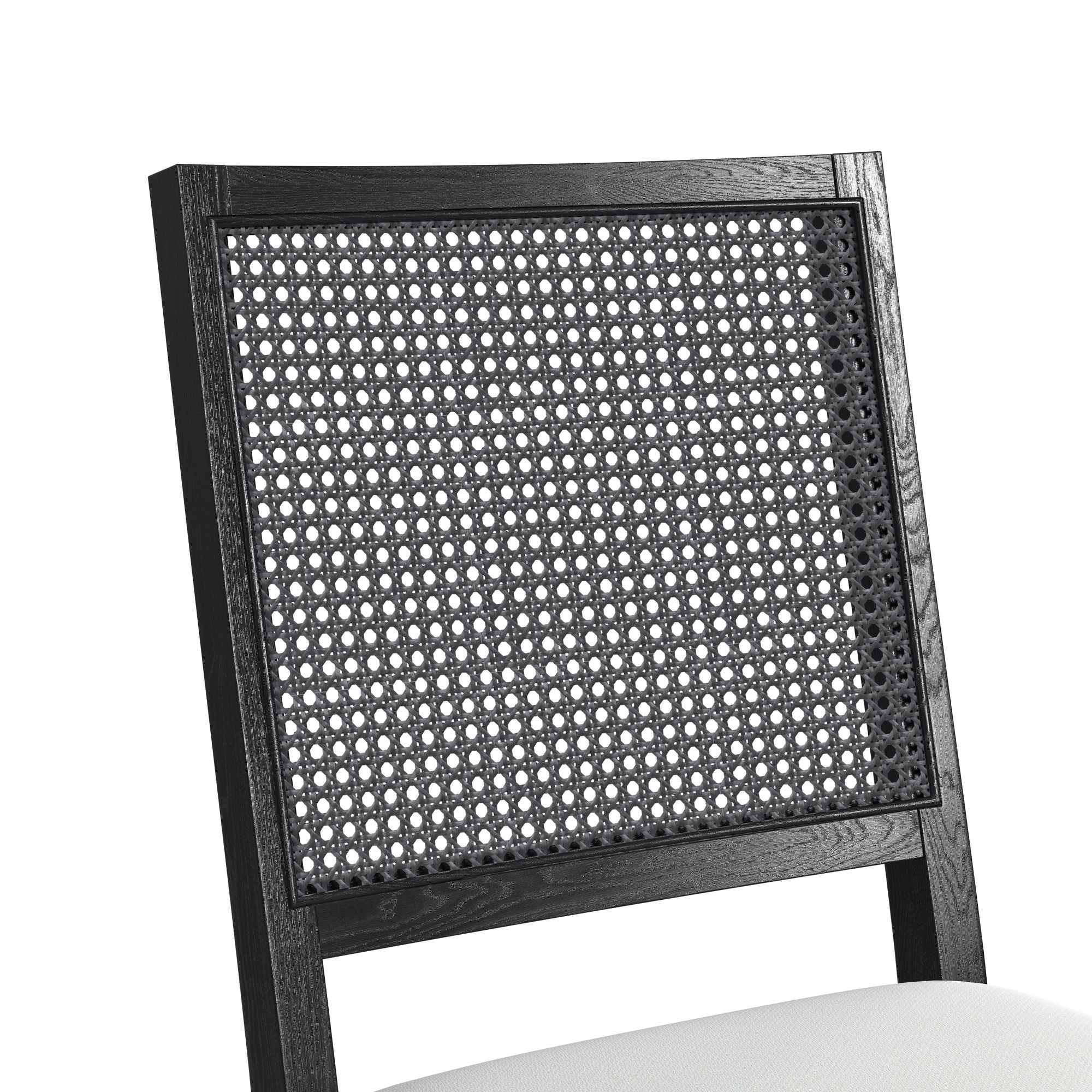 Bahama Breeze Dining Chair With White Fabric In Black (2 Per Carton)