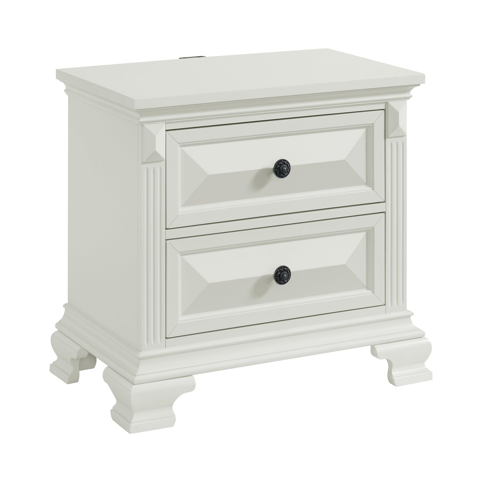 Bridgestone 2-Drawer Nightstand With Usb In Antique White