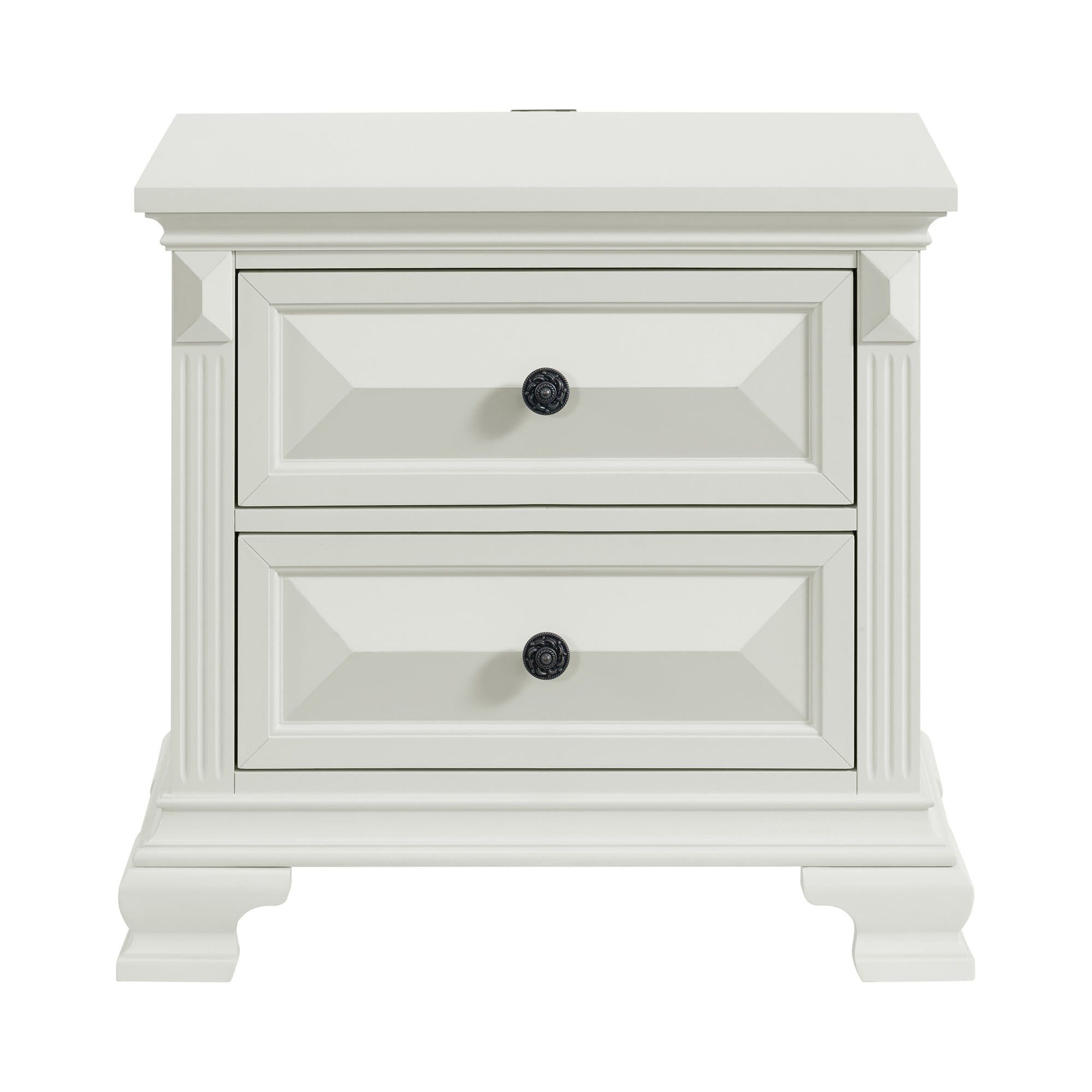 Bridgestone 2-Drawer Nightstand With Usb In Antique White