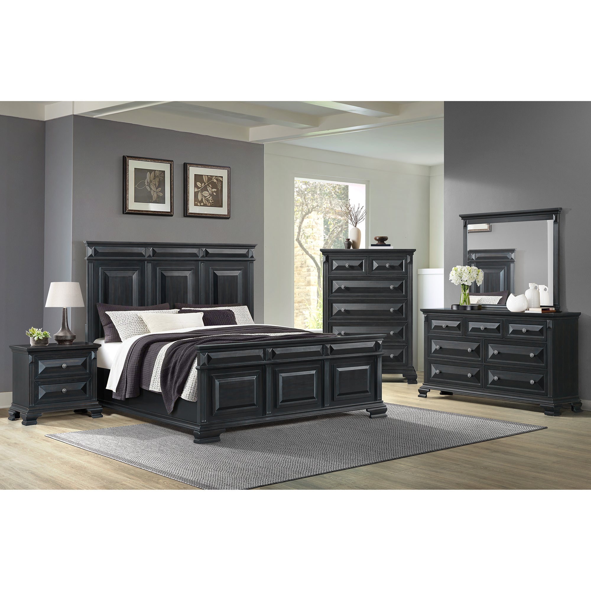 Bridgestone 7-Drawer Dresser In Black