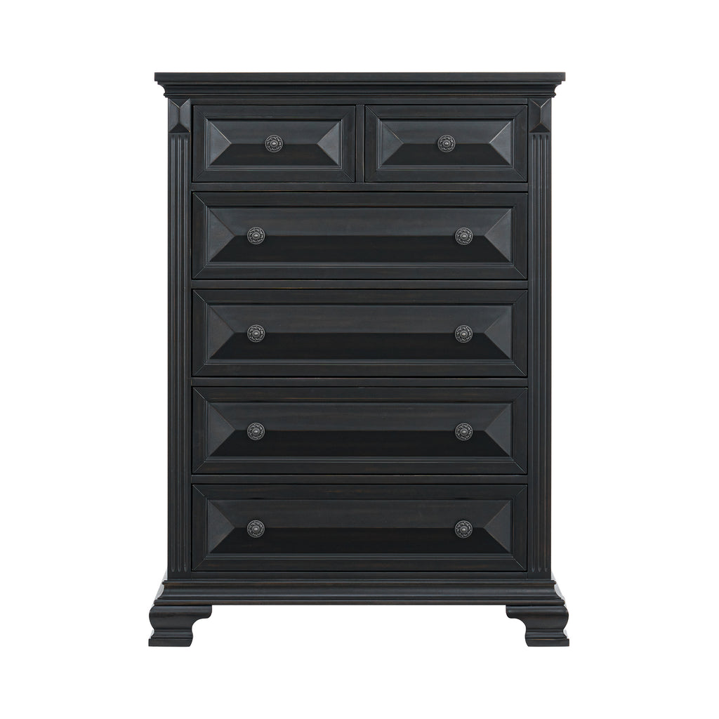 Bridgestone 6-Drawer Chest In Black