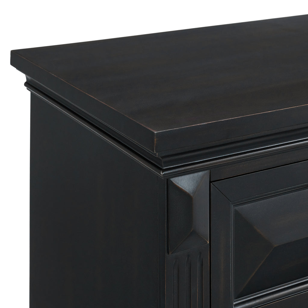 Bridgestone 2-Drawer Nightstand With Usb In Black