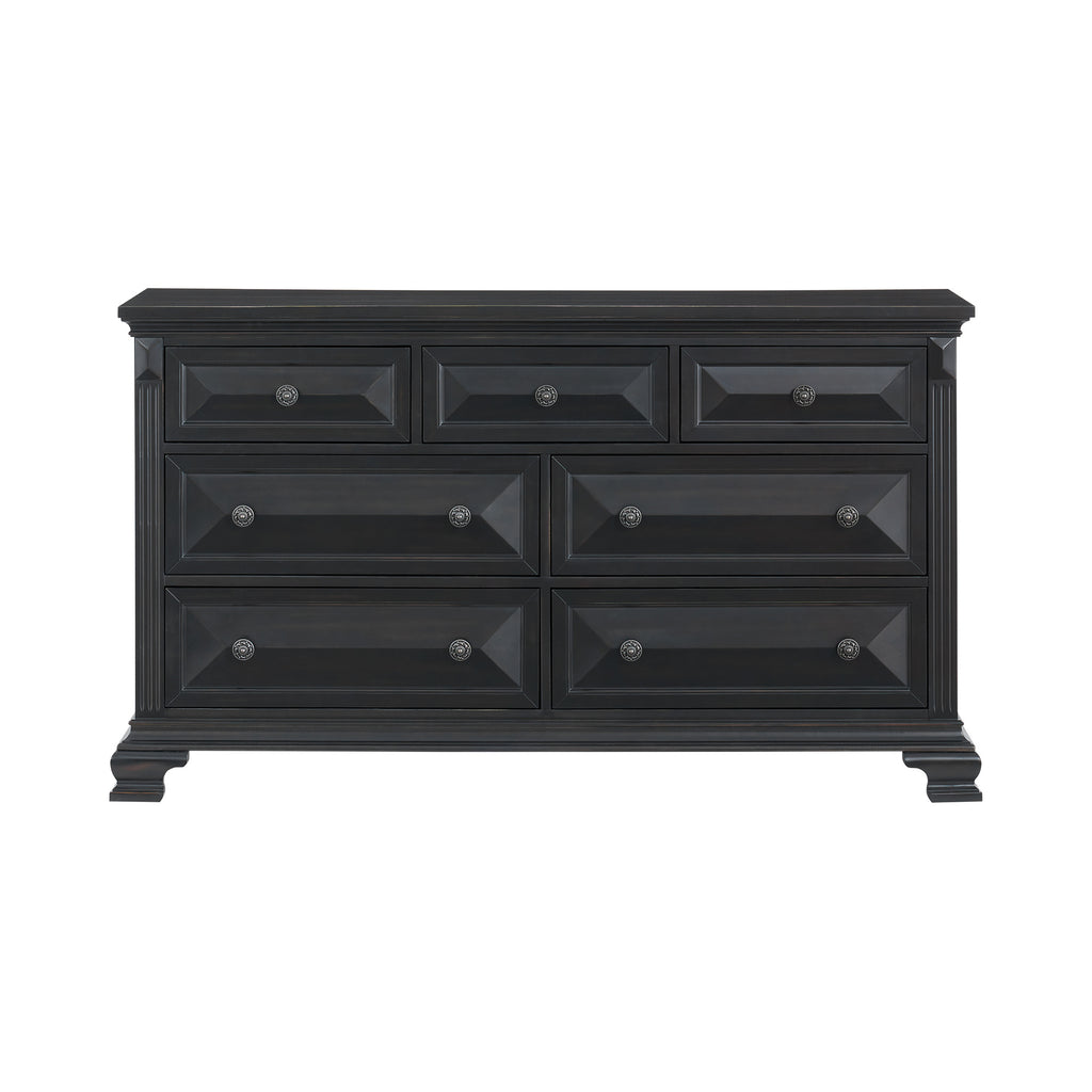 Bridgestone 7-Drawer Dresser In Black