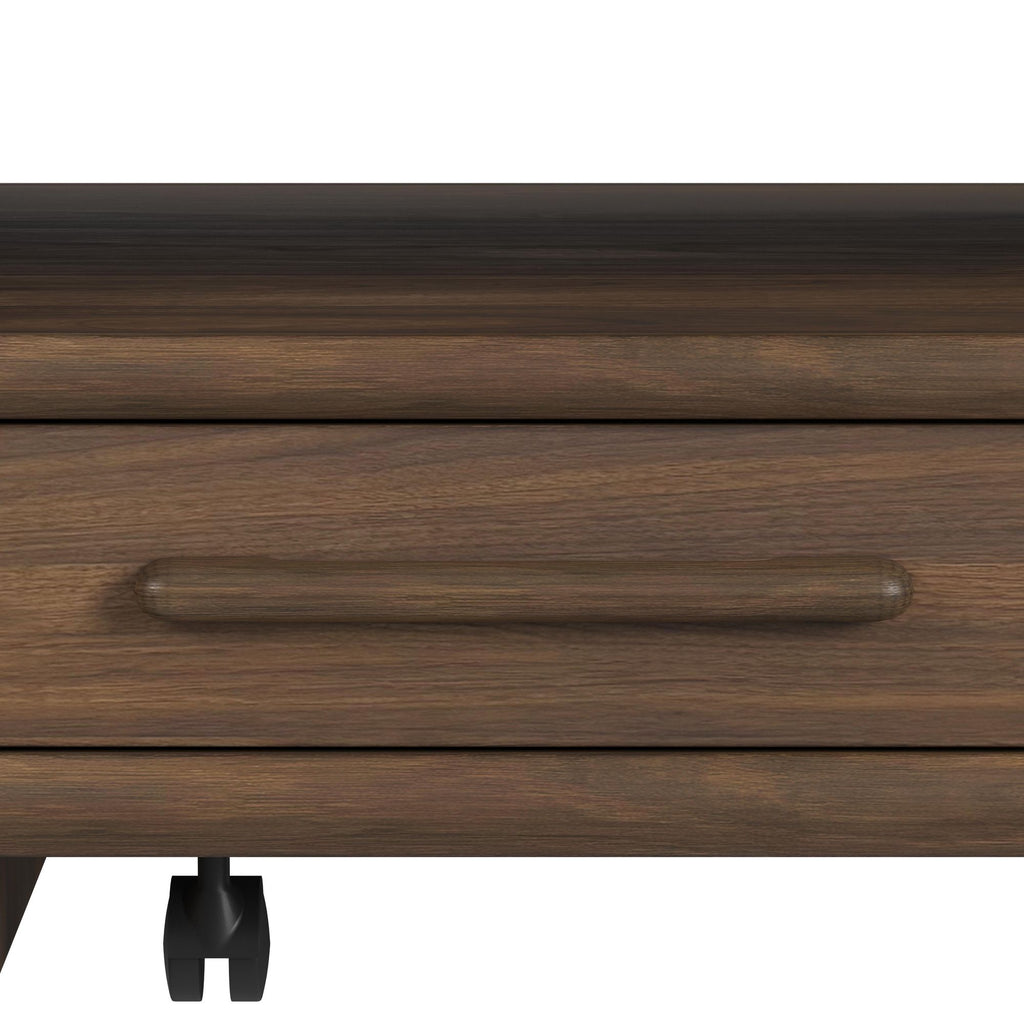 Brisbane 4-Drawer Coffee Table With Casters In Brown