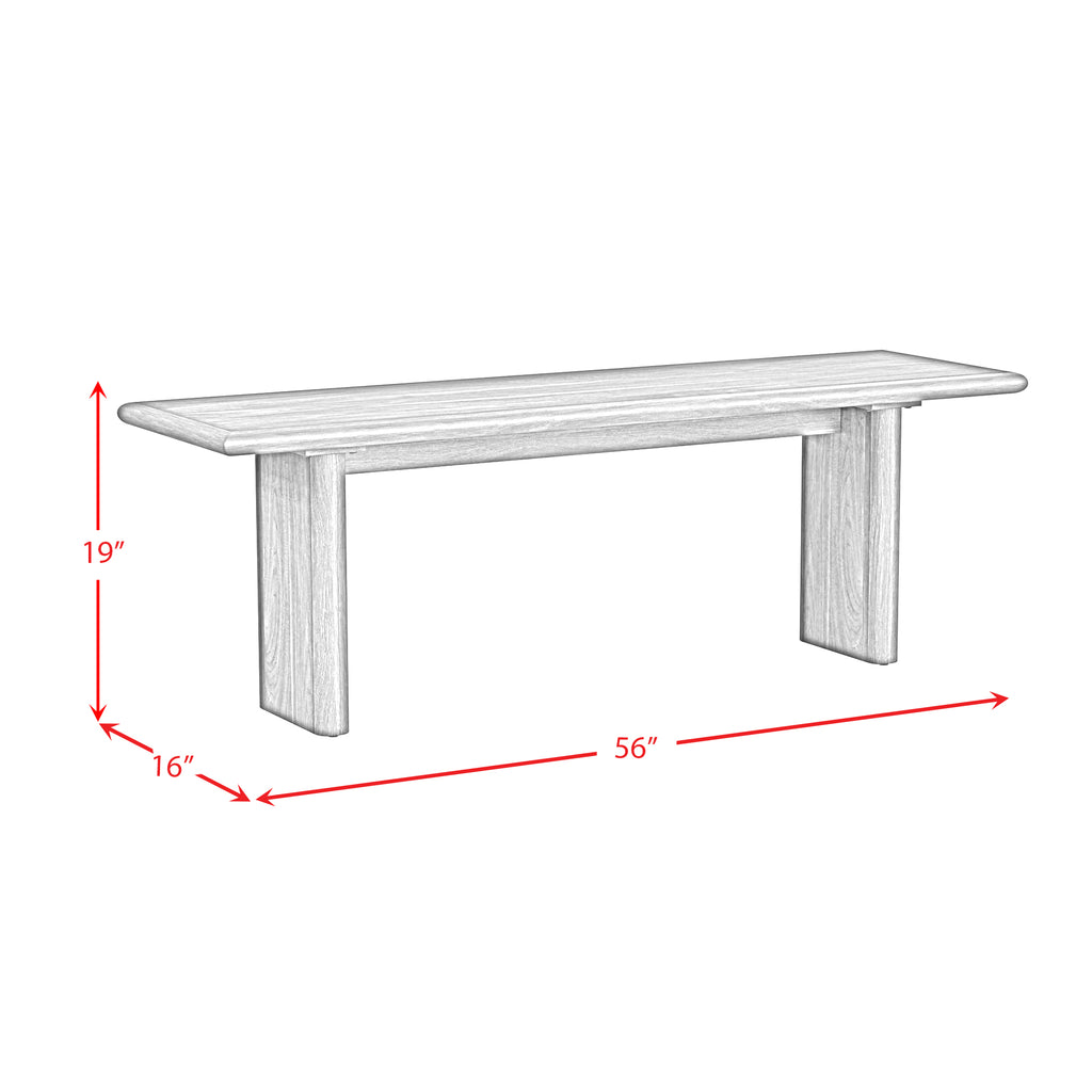Brisbane Dining Bench In Brown